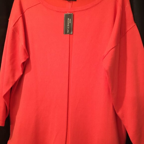 NWT Tint & Shadow Coral Tunic Sweater 1X - Picture 4 of 11